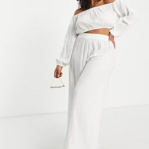 SZ 20 FLOWY WHITE BEACH PANTS